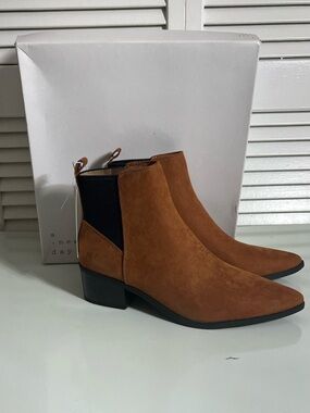 a new day Brown Suede Chelsea Ankle Boots